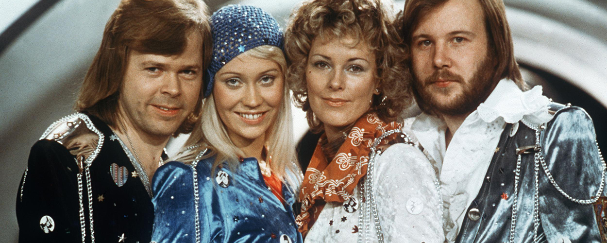 The Swedish entry, and winner, in the 1974 Eurovision Song Contest: Abba with the song "Waterloo".